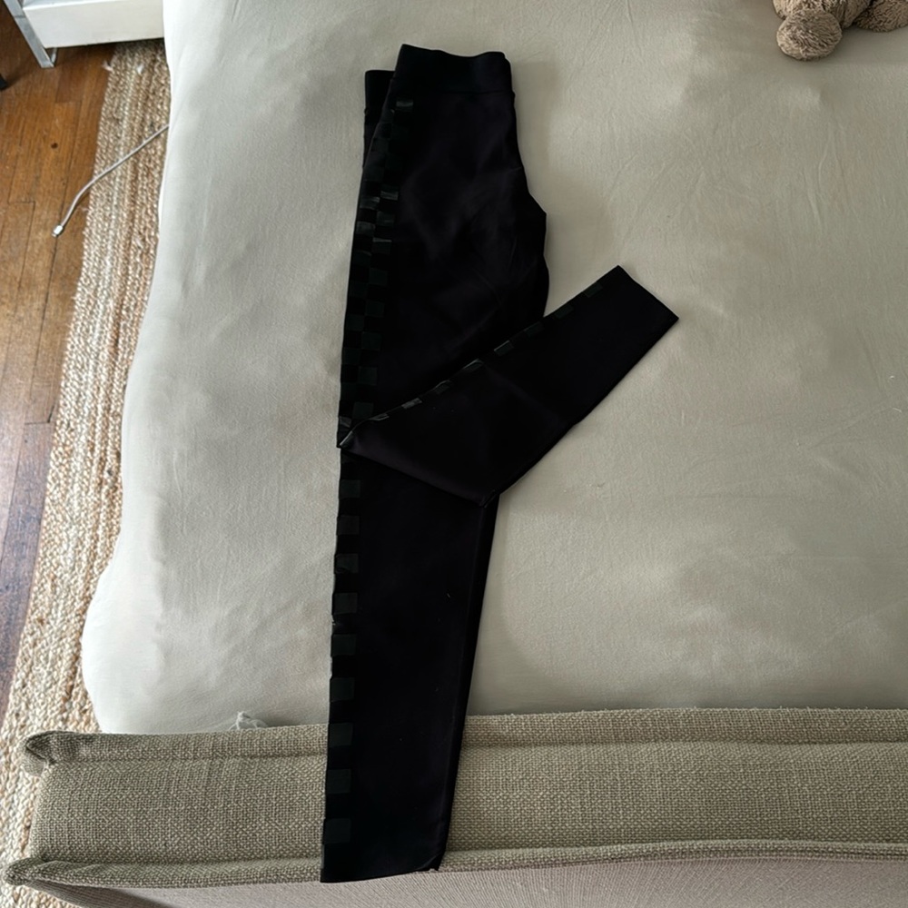 Ultracor high waisted leggings with checkers down the sides